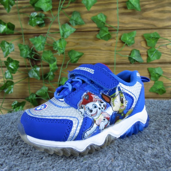 PAW Patrol Boys Sneaker  Sz T 6 Medium Blue Synthetic Hook & Loop - Picture 1 of 6